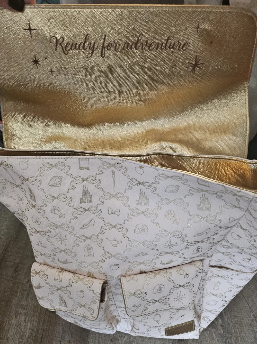 Bath & Body Works Disney Princess Gold Bow Backpack Purse